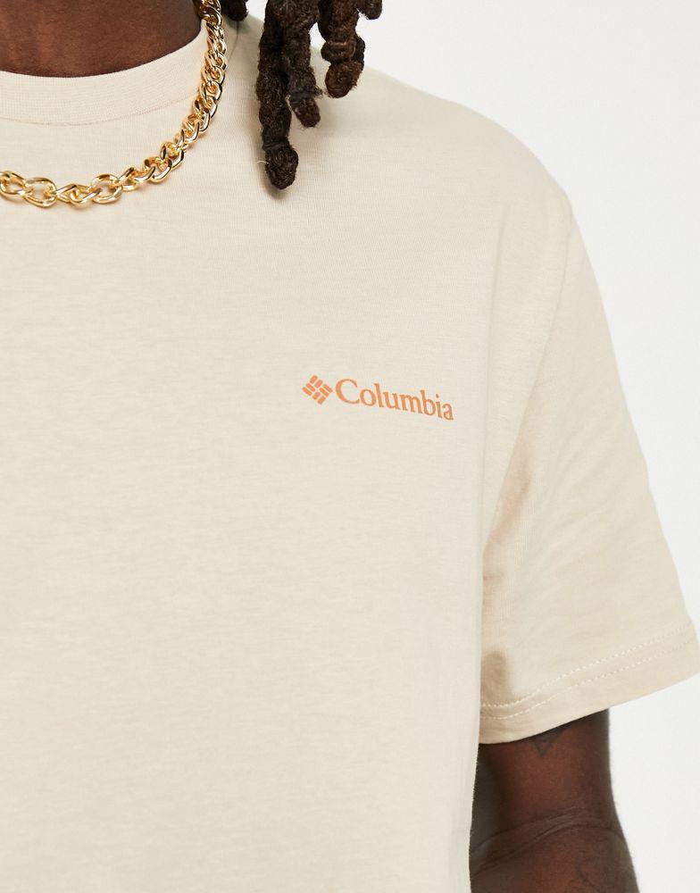 商品Columbia|Columbia Moonscape back graphic t-shirt in stone Exclusive at ASOS,价格¥182,第5张图片详细描述