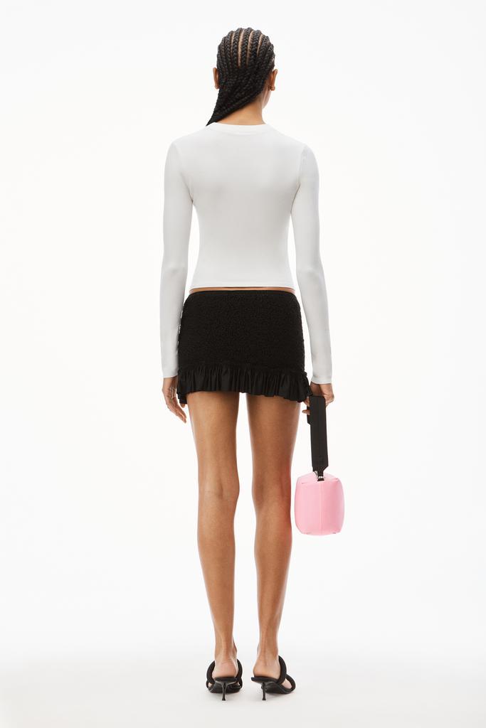 商品Alexander Wang|LOGO PATCH CREWNECK TOP IN BODYCON KNIT,价格¥1899,第7张图片详细描述