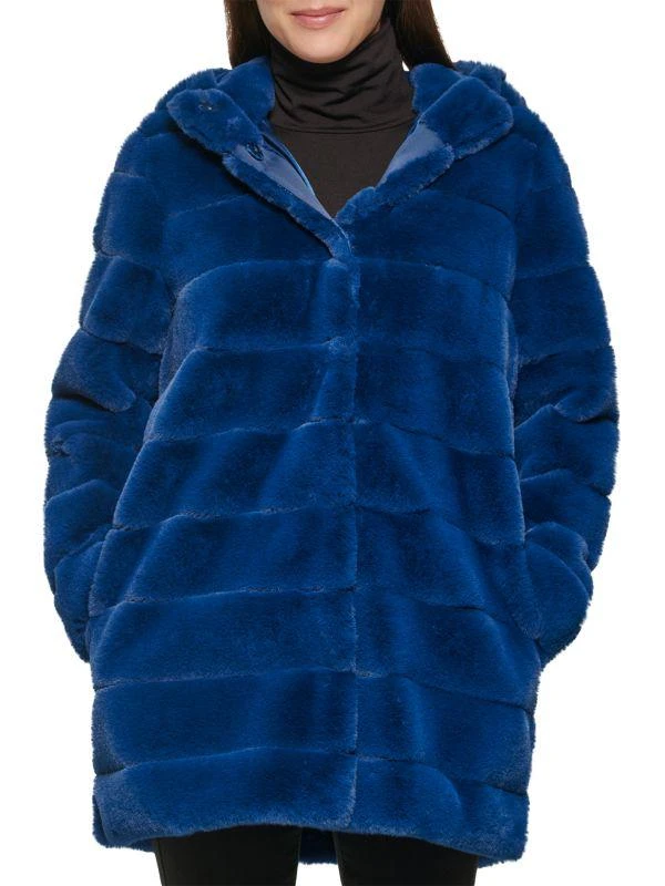 商品Kenneth Cole|Channel Quilted Faux Fur Coat,价格¥1364,第5张图片详细描述