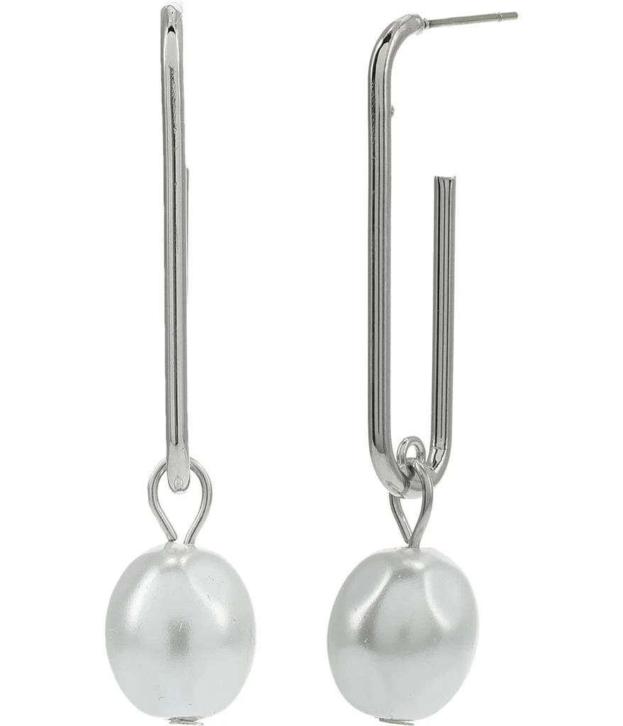 商品Karl Lagerfeld Paris|Link Pearl Drop Earrings,价格¥176,第1张图片