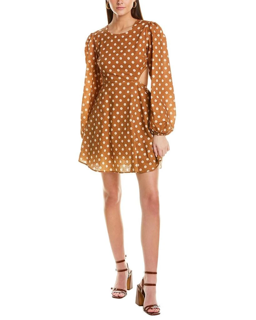 商品Charlie Holiday|Charlie Holiday Halcyon Linen-Blend A-Line Dress,价格¥182,第1张图片