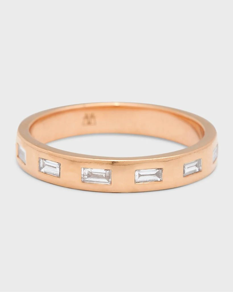 商品Walters Faith|Ottoline Rose Gold Band Ring with Gypsy-Set Baguettes,价格¥21043,第1张图片