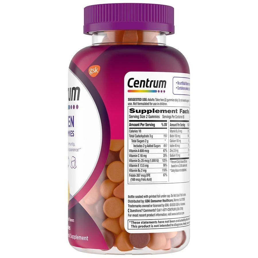 商品Centrum|女性复合维生素软糖什锦水果口味,价格¥167,第2张图片详细描述