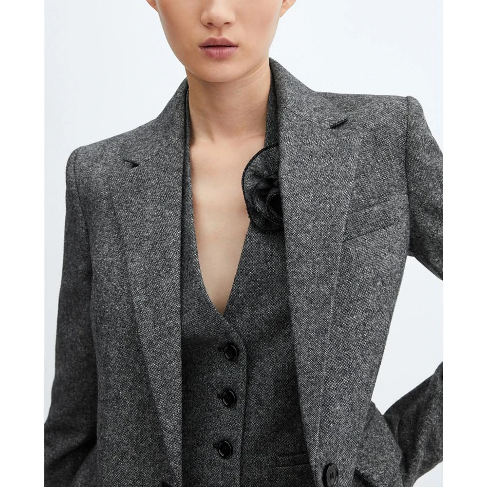 商品Mango|Women's Wool Suit Blazer,价格¥615,第4张图片详细描述