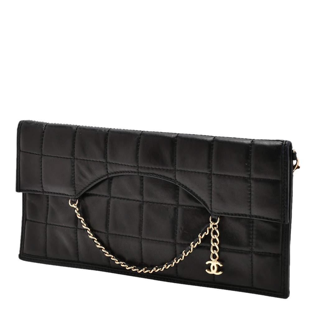 Chanel Box Quilted Leather Fold Down Envelope Clutch Bag商品第8张图片规格展示