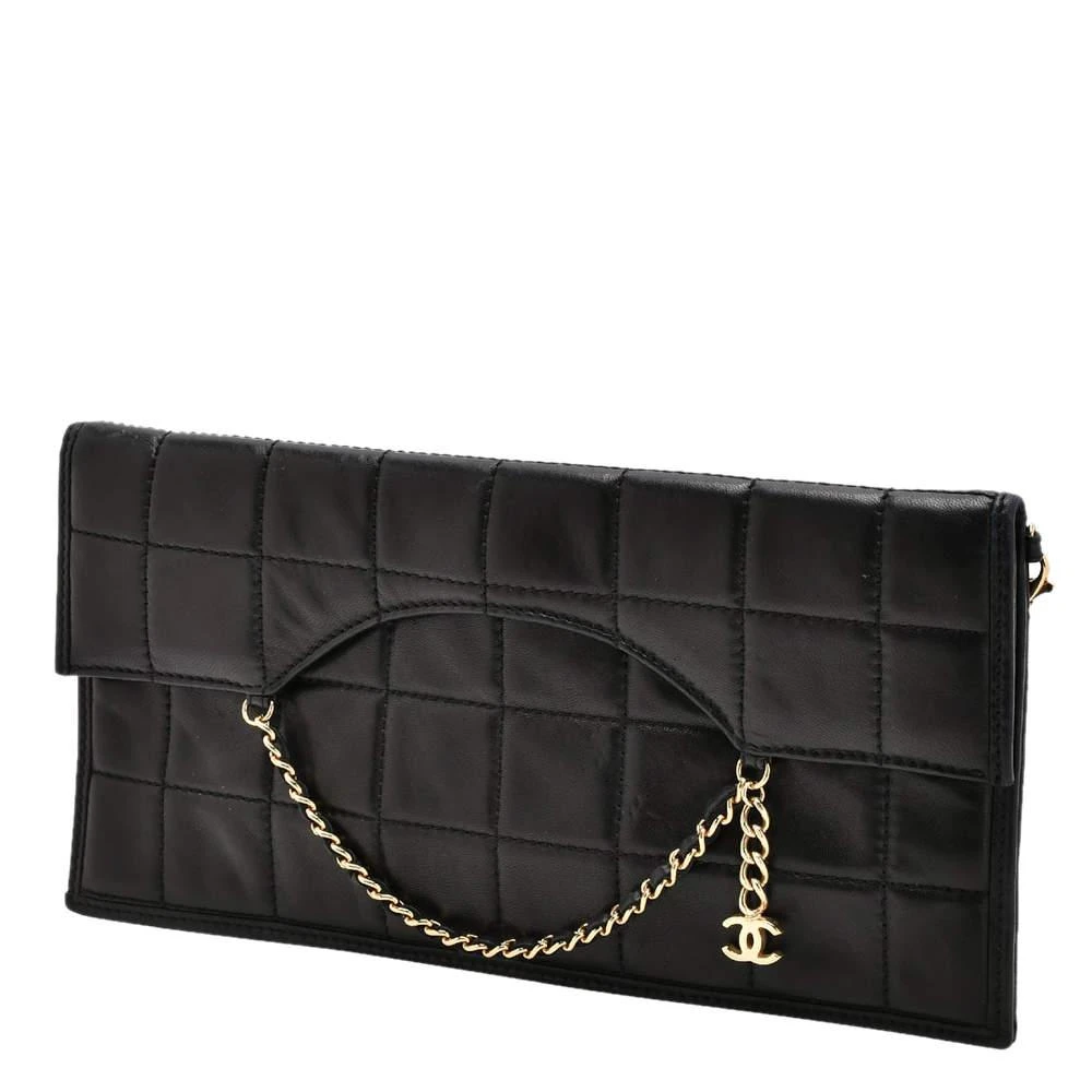 Chanel Box Quilted Leather Fold Down Envelope Clutch Bag 商品