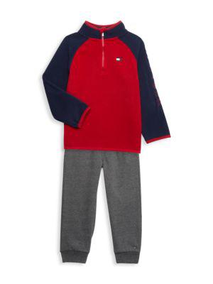 Little Boy’s 2-Piece Fleece Sweatshirt & Joggers Set商品第3张图片规格展示