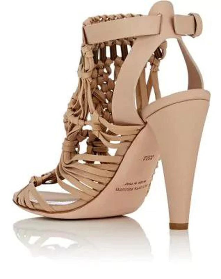 商品Alberta Ferretti|Knot-Detailed Leather Sandals,价格¥3565,第3张图片详细描述