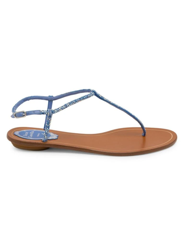 商品Rene Caovilla|Rene Caovilla - Jewel Flat T-Strap Sandals,价格¥2084,第1张图片