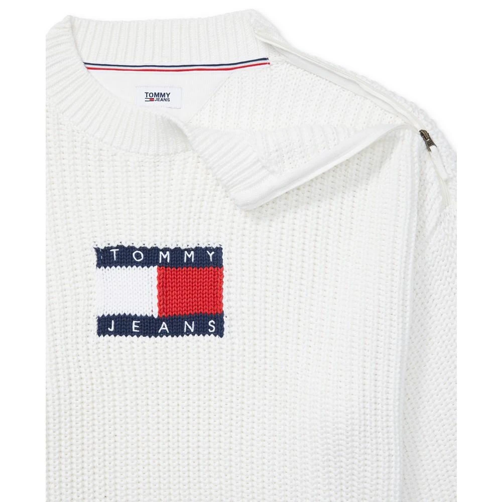 商品Tommy Hilfiger|Women's Cotton Flag Sweater with Zipper Shoulders,价格¥596,第3张图片详细描述