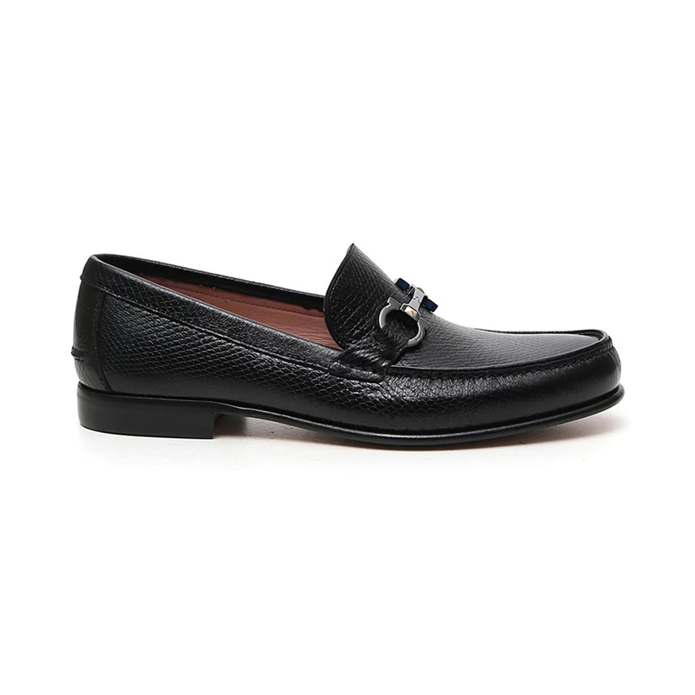 商品Salvatore Ferragamo|SALVATORE FERRAGAMO 黑色男士系带鞋 02-0139-741563,价格¥3018,第1张图片