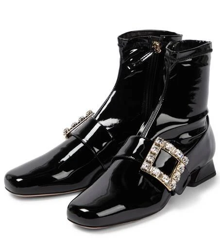 商品Roger Vivier|Très Vivier faux leather ankle boots,价格¥12886,第5张图片详细描述