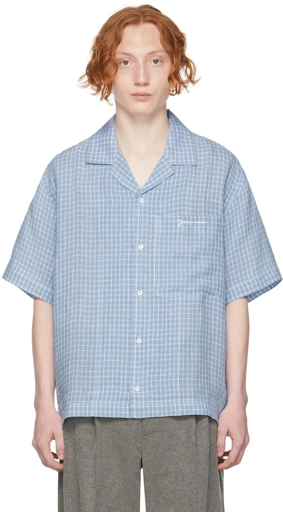 商品Jacquemus|Blue 'La Chemise Jean' Short Sleeve Shirt,价格¥1596,第1张图片