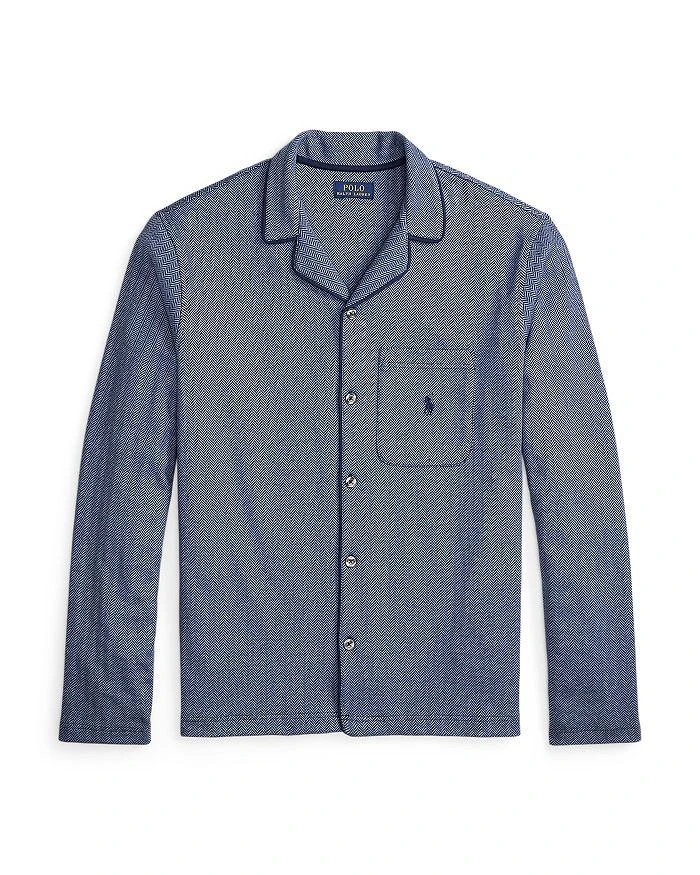 商品Ralph Lauren|Jacquard Knit Herringbone Pajama Shirt,价格¥440,第4张图片详细描述