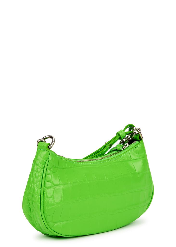 Le Cagole mini green leather cross-body bag商品第2张图片规格展示