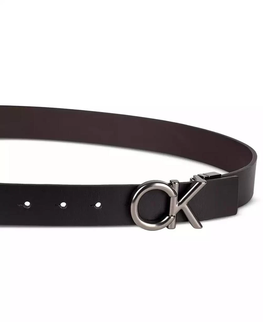 商品Calvin Klein|Men's Monogram Buckle Reversible Leather Belt,价格¥246,第4张图片详细描述