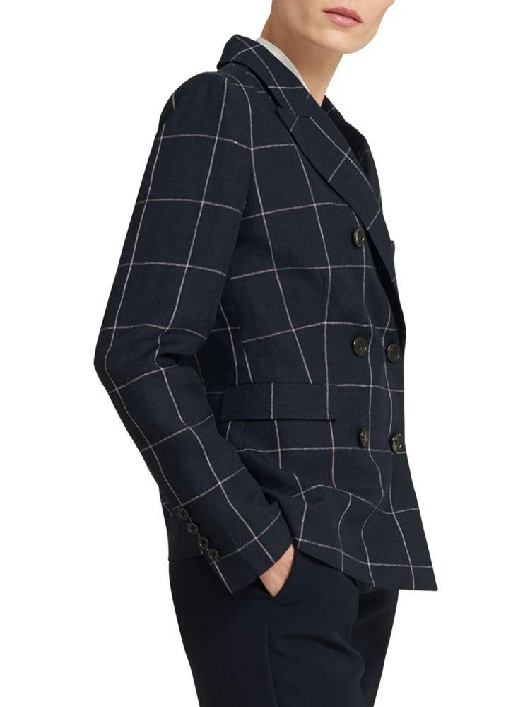 商品Donna Karan|Window Plaid Linen Blazer,价格¥592,第3张图片详细描述