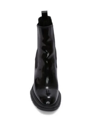 商品Alexander McQueen|Leather Chelsea Block Heel Booties,价格¥1344,第4张图片详细描述