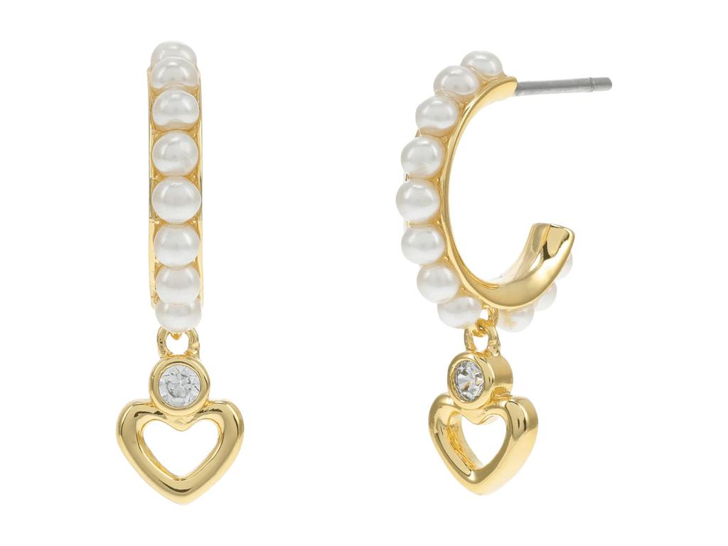 Shining Spade Pearl Huggies Earrings商品第1张图片规格展示