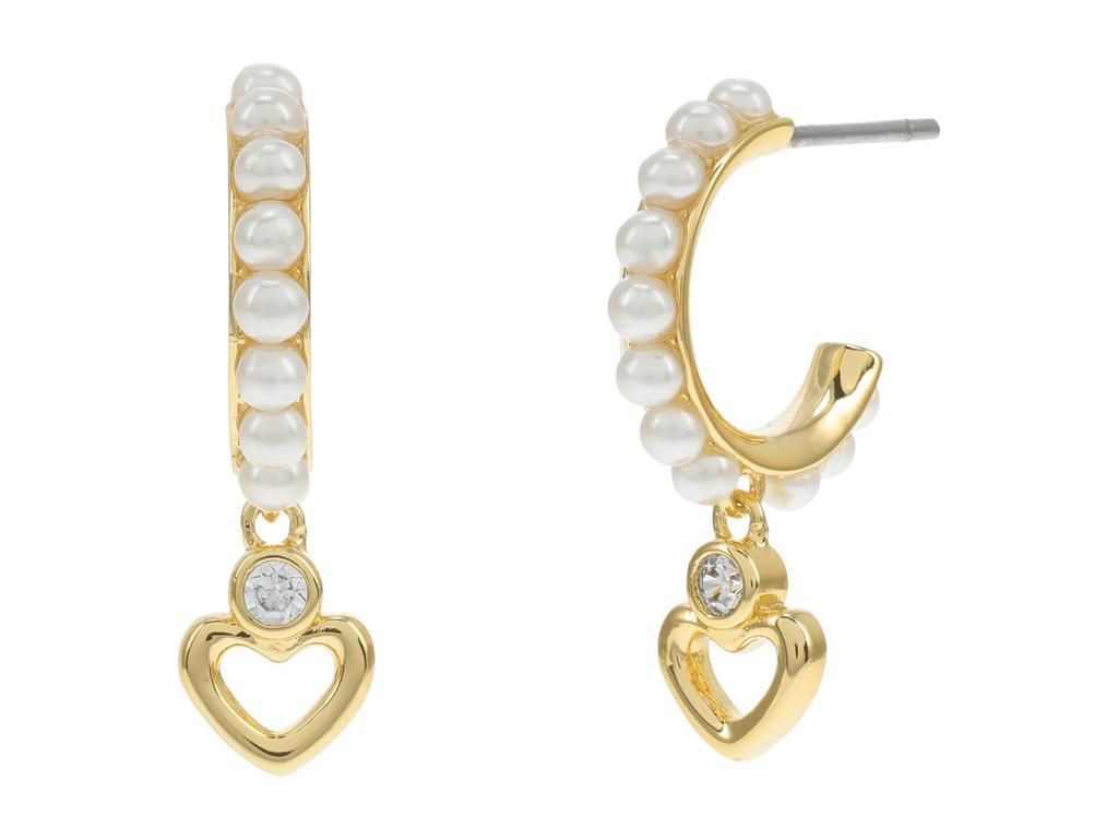 商品Kate Spade|Shining Spade Pearl Huggies Earrings,价格¥215,第1张图片