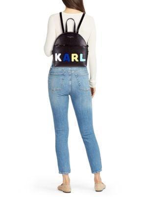 商品Karl Lagerfeld Paris|Maybelle Logo Appliqué Backpack,价格¥656,第4张图片详细描述