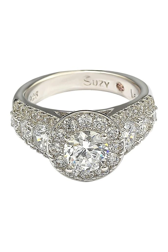 商品Suzy Levian|Sterling Silver White CZ Engagement Ring,价格¥1128,第1张图片