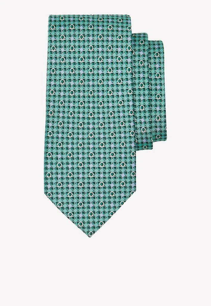 商品Salvatore Ferragamo|Patterned Gancini Silk Tie,价格¥1267,第1张图片