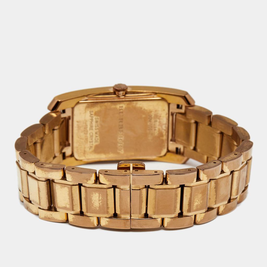 商品[二手商品] Burberry|Burberry Champagne Rose Gold Plated Stainless Steel Heritage BU9402 Women's Wristwatch 25 mm,价格¥2405,第7张图片详细描述