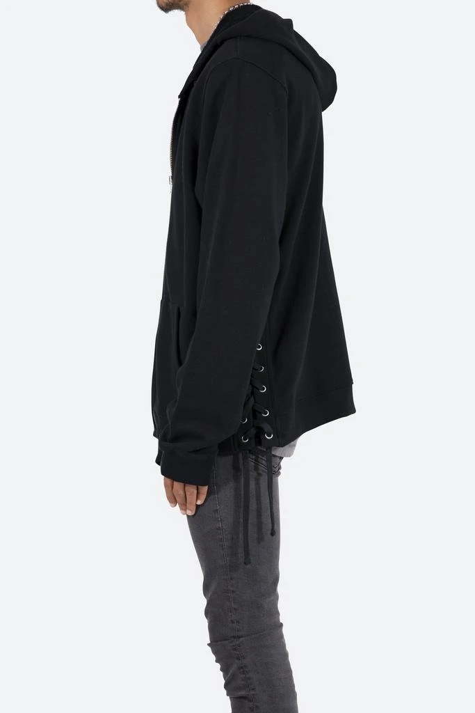 Laced Zip Up Hoodie - Black 商品