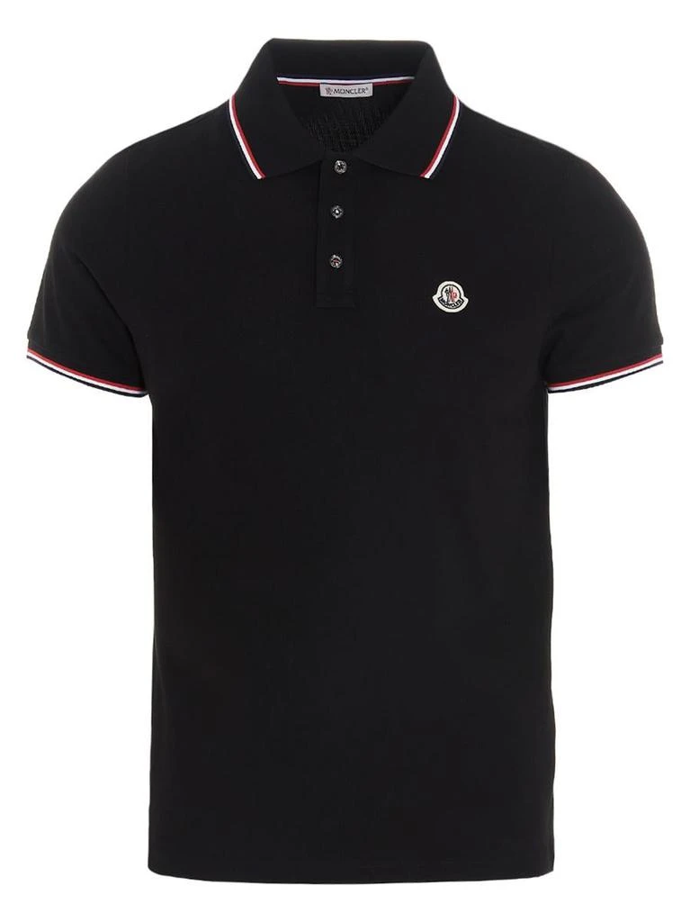 商品Moncler|MONCLER Logo patch polo shirt,价格¥2208,第1张图片