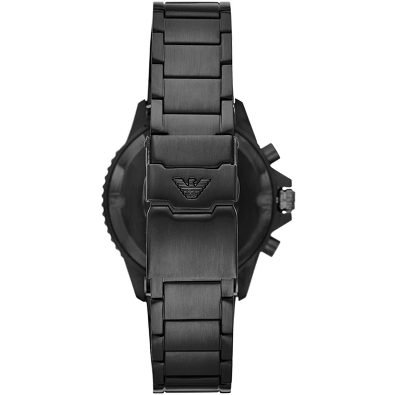 阿玛尼 （Emporio Armani）黑武士系列简约时尚运动水鬼钢制表带男士石英表 AR11363 商品