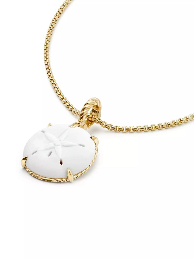 商品David Yurman|Sand Dollar Amulet with White Agate and 18K Yellow Gold,价格¥6373,第3张图片详细描述