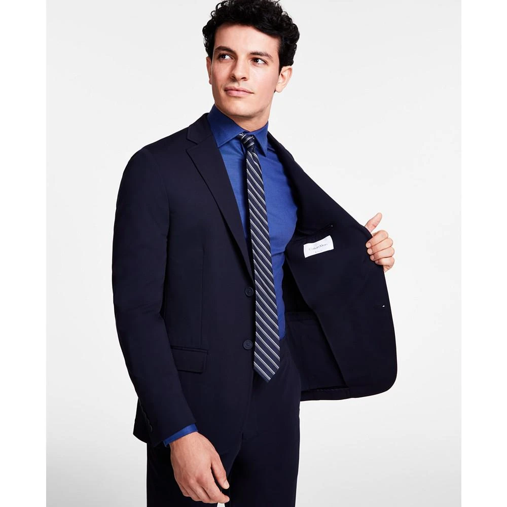 商品Calvin Klein|Men's Slim-Fit Stretch Solid Knit Suit Jacket,价格¥1356,第4张图片详细描述