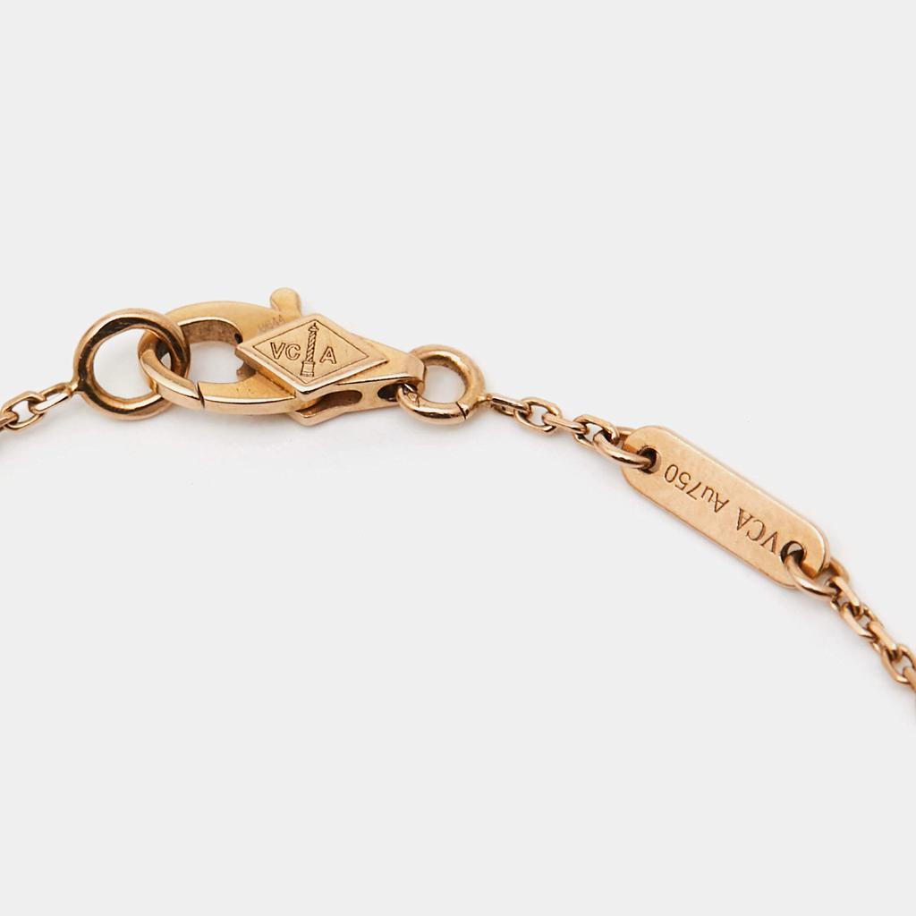 商品[二手商品] Van Cleef & Arpels|Van Cleef & Arpels Sweet Alhambra Carnelian 18k Rose Gold Bracelet,价格¥9923,第6张图片详细描述