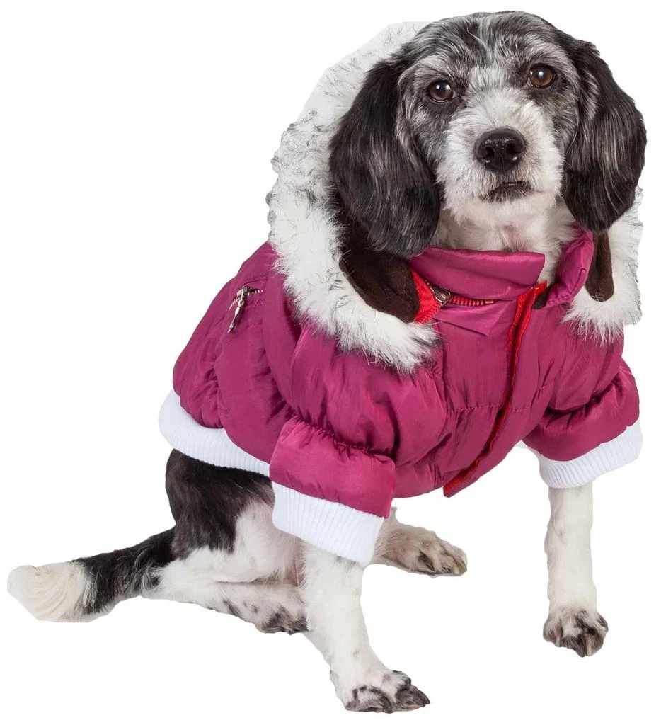 商品Pet Life|Metallic Fashion Pet Parka Coat,价格¥304,第2张图片详细描述