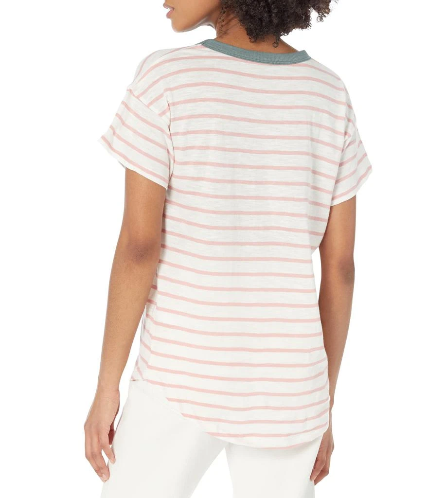 商品Madewell|Whisper Cotton Crewneck Tee in Darville Stripe,价格¥116-¥181,第2张图片详细描述