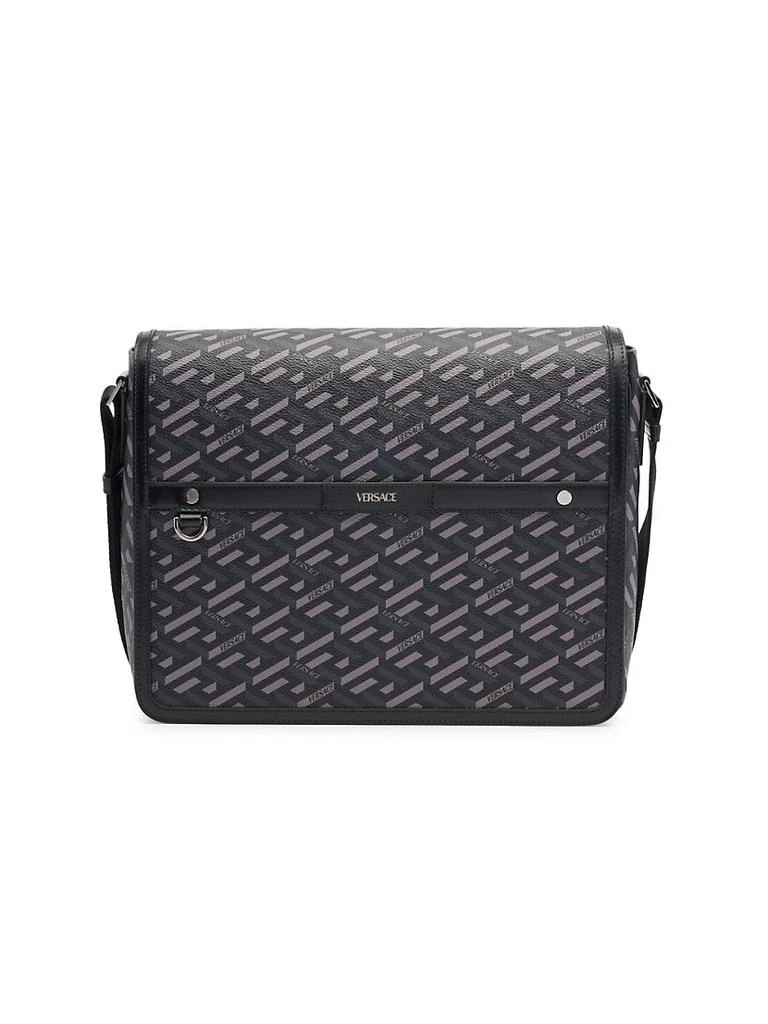 商品Versace|La Greca Signature Coated Canvas Messenger Bag,价格¥5952,第1张图片