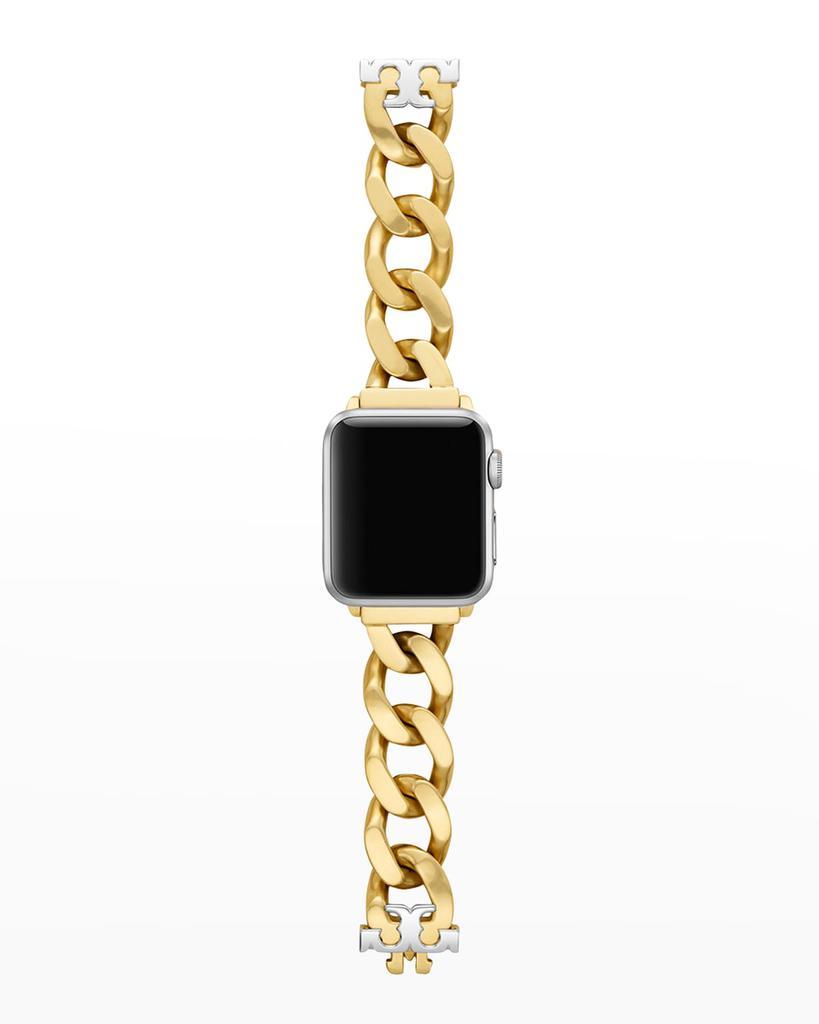 商品Tory Burch|Gold-Tone Stainless Steel Curb-Link Band for Apple Watch, 38-41mm,价格¥1113,第4张图片详细描述