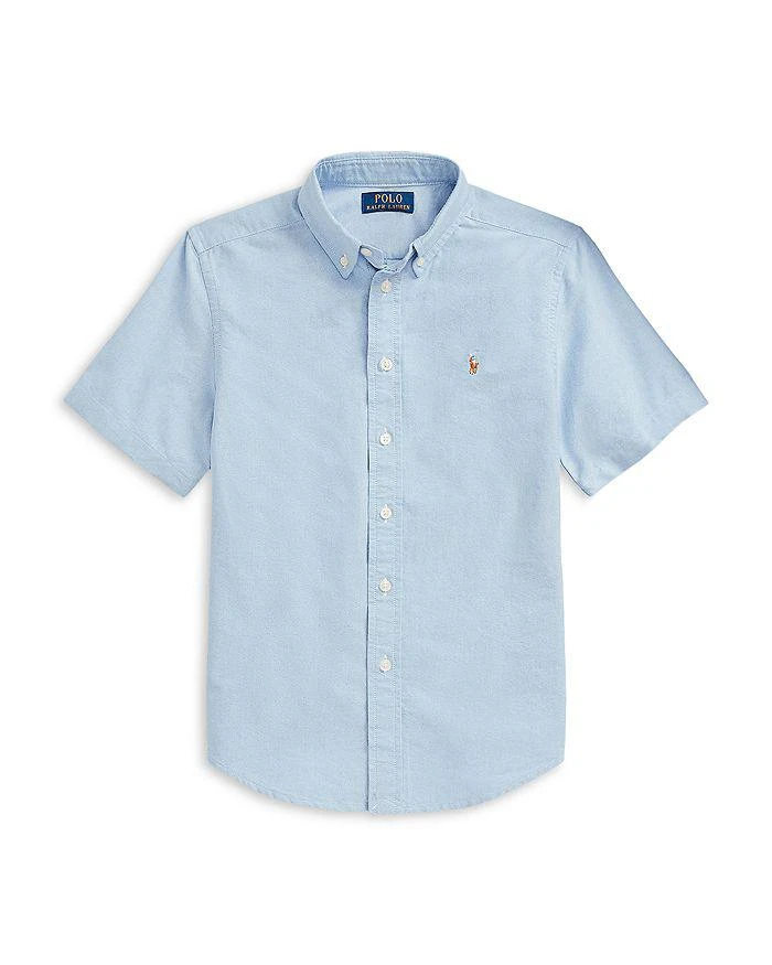 商品Ralph Lauren|Boys' Cotton Oxford Short Sleeve Shirt - Little Kid, Big Kid,价格¥276,第1张图片