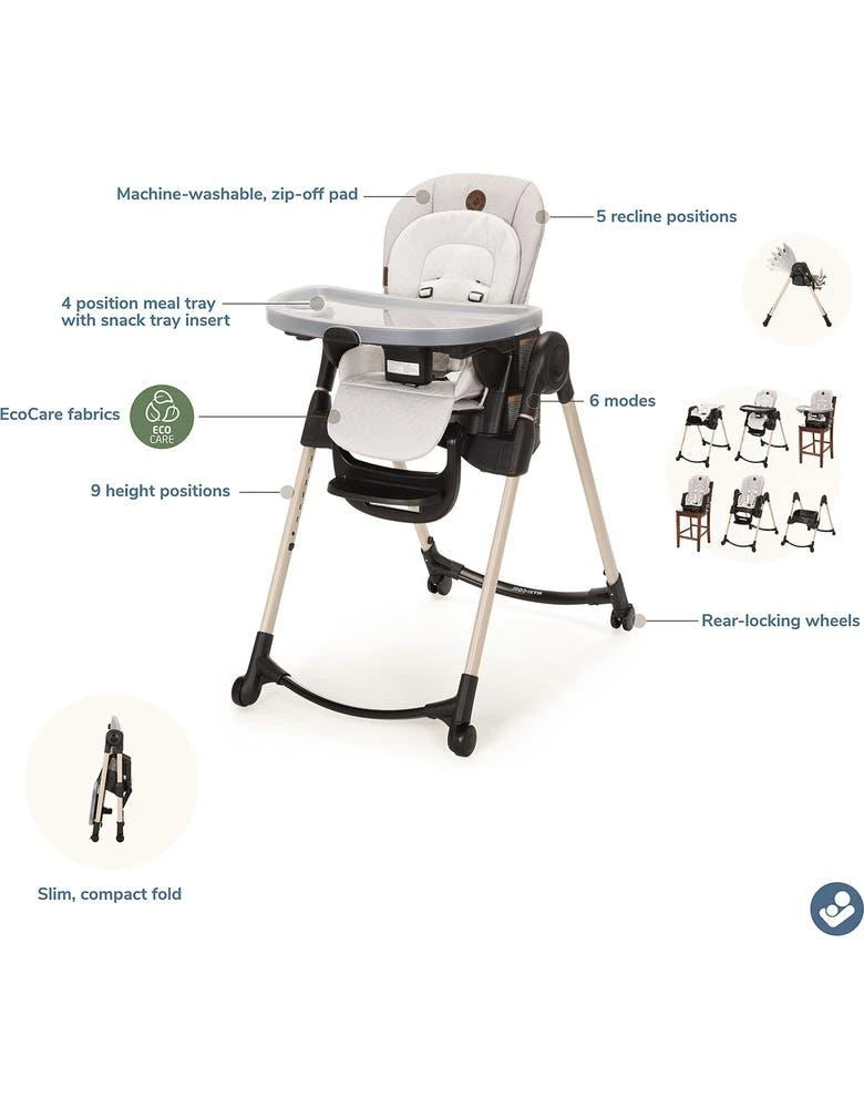 商品Maxi-Cosi|Minla 6-in-1 Adjustable Highchair,价格¥2074,第2张图片详细描述