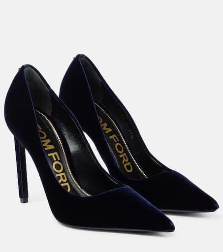 商品Tom Ford|T Screw velvet pumps,价格¥7039,第1张图片