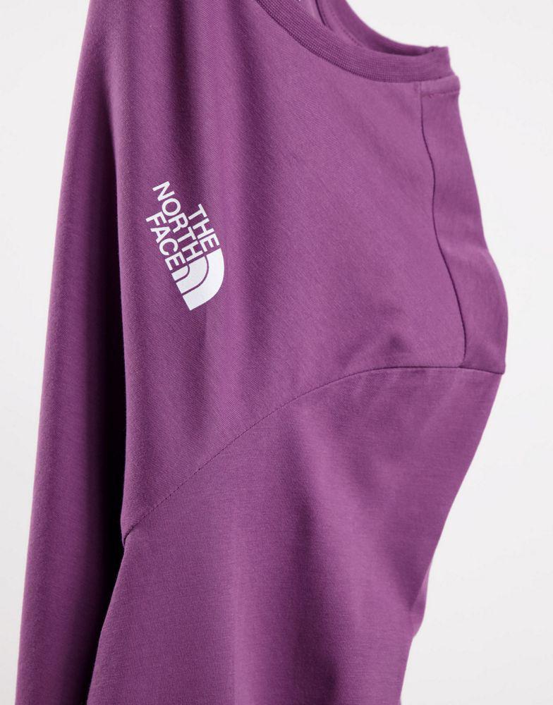 The North Face Simple Dome long sleeve t-shirt in purple商品第4张图片规格展示