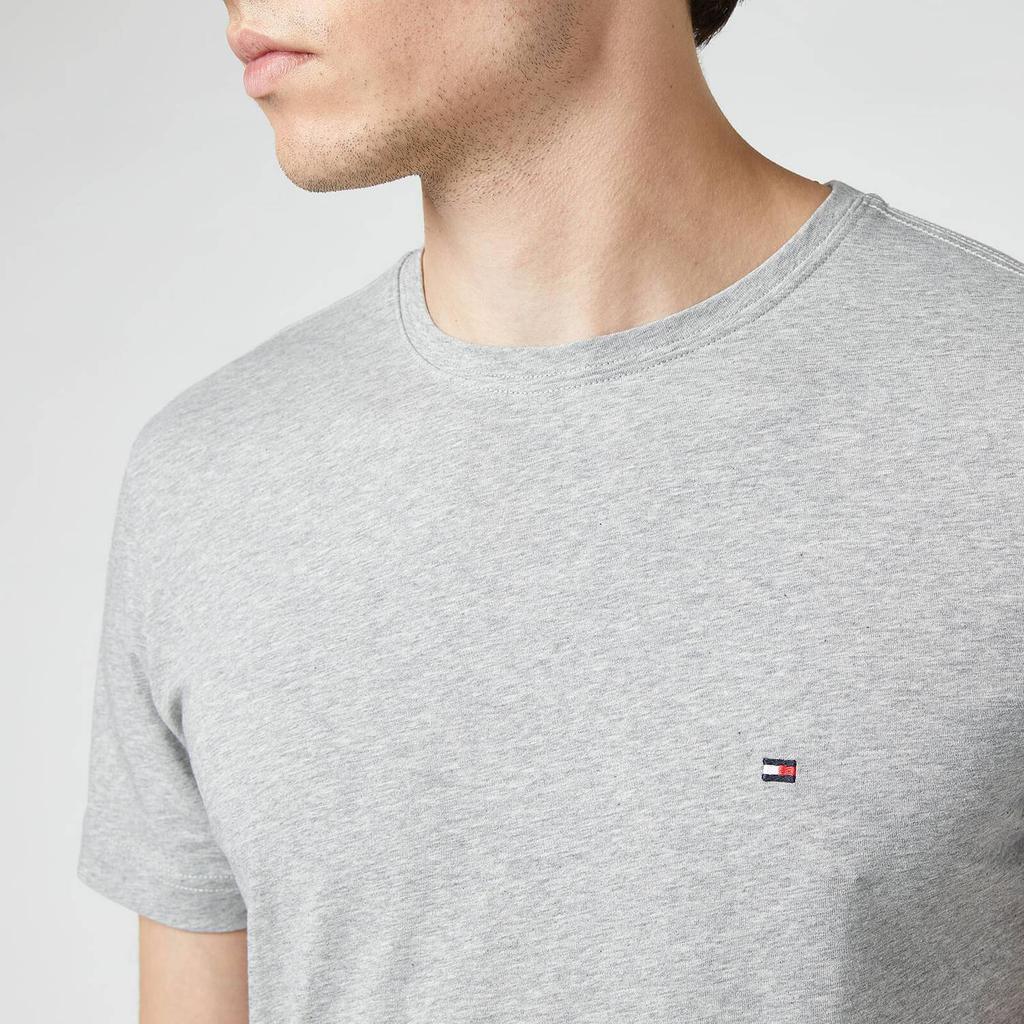 商品Tommy Hilfiger|Tommy Hilfiger Men's Stretch Slim Crewneck T-Shirt - Cloud Heather,价格¥239,第5张图片详细描述