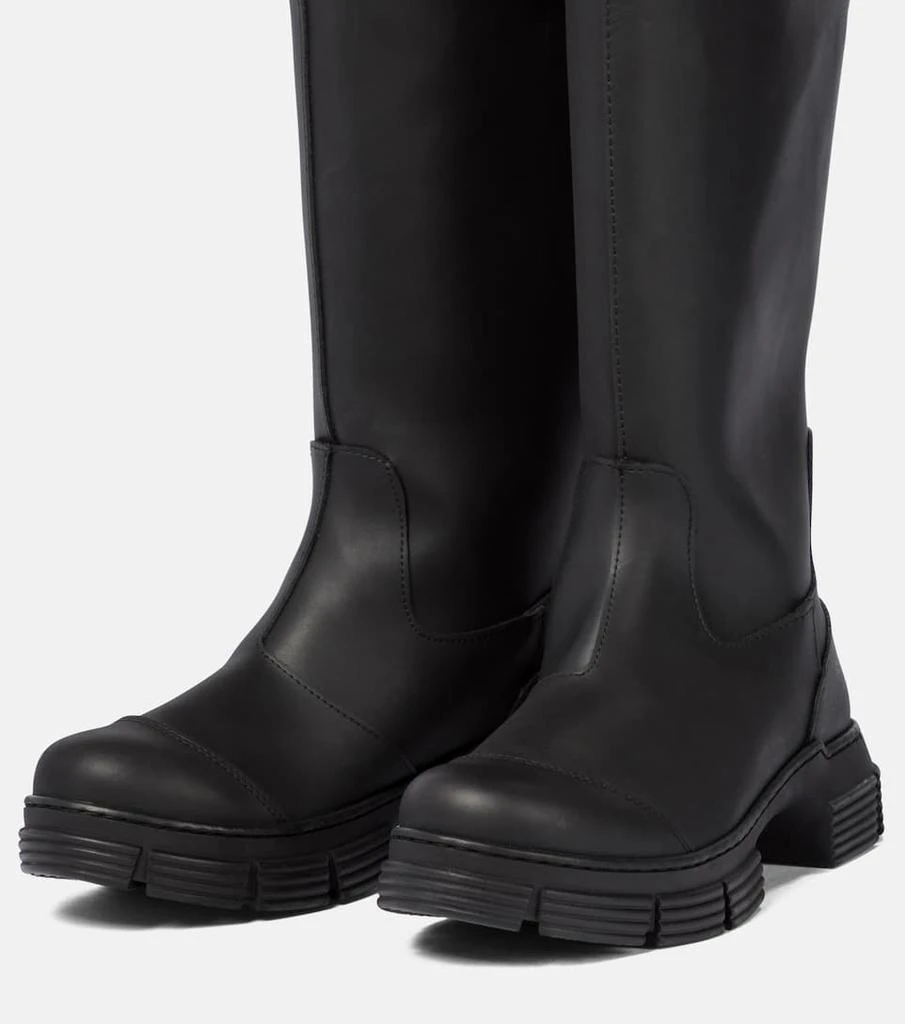 商品Ganni|Rubber knee-high boots,价格¥1567,第5张图片详细描述