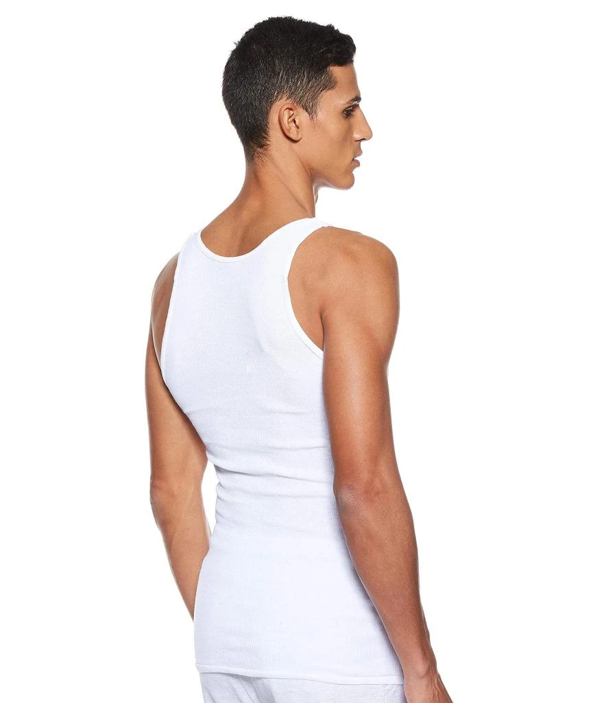商品Hanes|Men's Tagless Cotton Tank Undershirt – Multiple Colors (White, Black/Grey),价格¥87,第3张图片详细描述