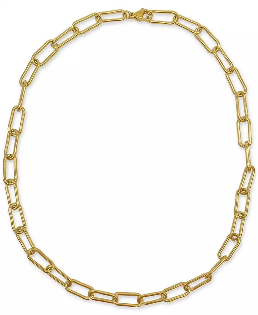 商品ADORNIA|14k Gold-Plated Wide Chunky Paperclip Chain 18" Necklace,价格¥133,第2张图片详细描述