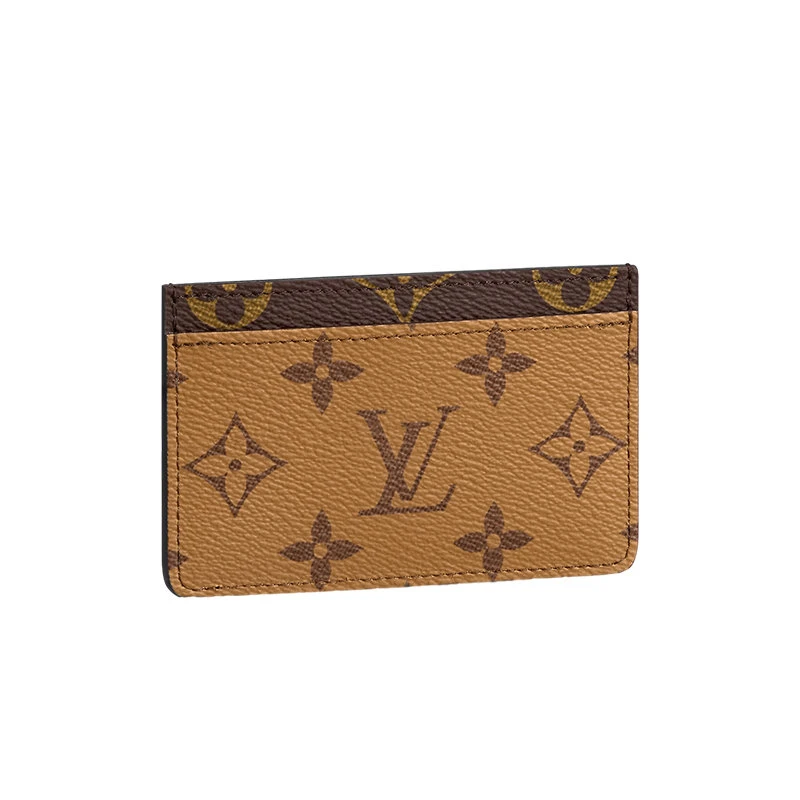 商品Louis Vuitton|【预售十天】路易威登 女士棕色交织字母帆布卡包 M69161,价格¥1949,第1张图片
