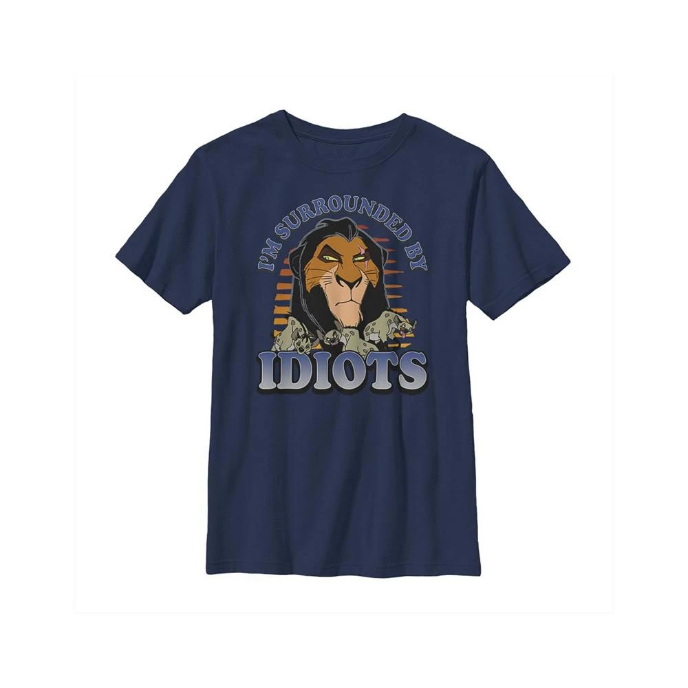 商品Disney|Boy's Lion King Scar Surrounded By Idiots Sunset Child T-Shirt,价格¥202,第1张图片