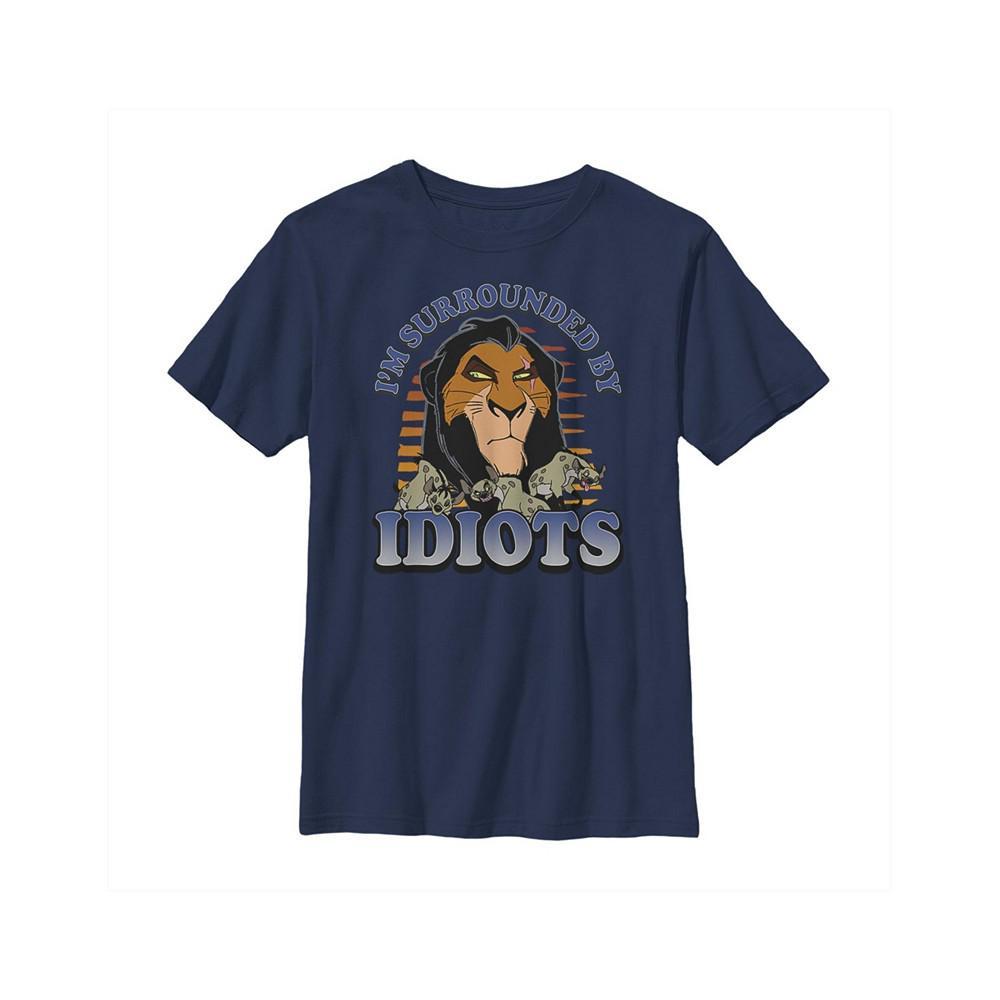 商品Disney|Boy's Lion King Scar Surrounded By Idiots Sunset Child T-Shirt,价格¥191,第1张图片