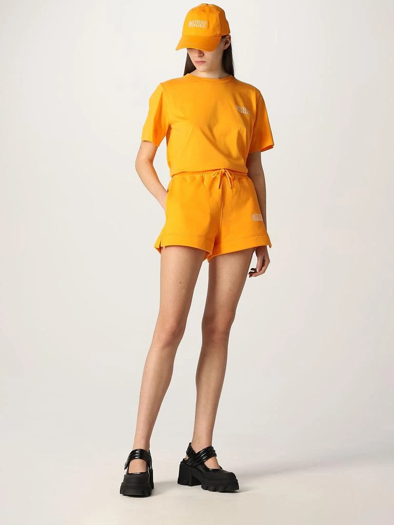 商品Ganni|Ganni cotton blend T-shirt with logo,价格¥303,第2张图片详细描述